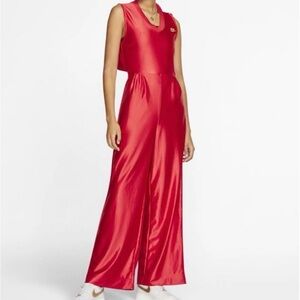 Nike Vibrant Red Sleeveless Jumpsuit